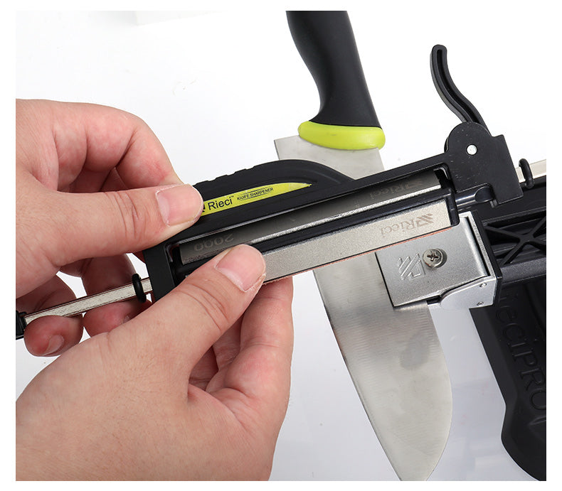 Aovemt knife sharpener, Adjustable Sharpening Angle, Polishing,  Diamond-Coated Ceramic Sharpening Stones for Knife Sharpening, Leather  Strop Bottom