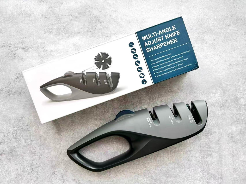 NEW! RISMA Angle Adjustable Pull Through Sharpener TRY THIS OUT