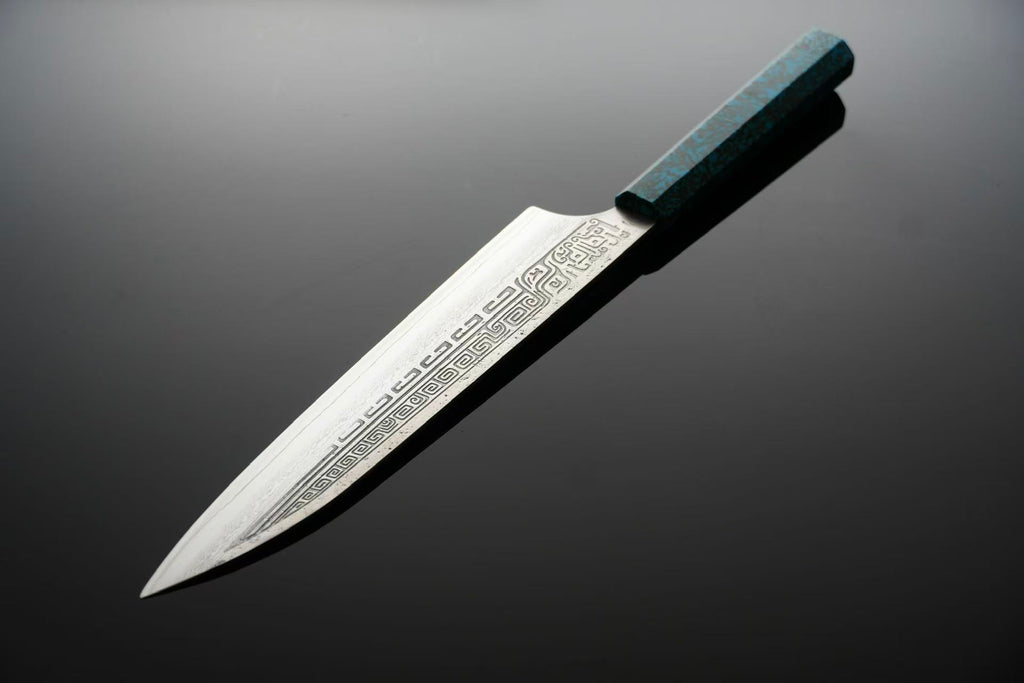 “Azure Serpent" W61F Damascus Gyuto 9inch FREE SHIPPING