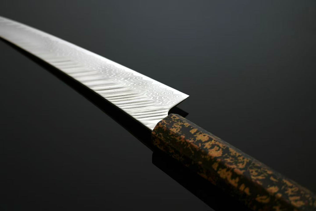 "Amur Tiger" 10Cr15Mov Damascus Kiritsuke 9inch FREE SHIPPING