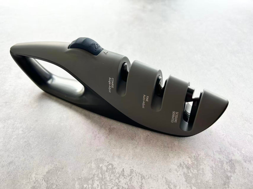 NEW! RISMA Angle Adjustable Pull Through Sharpener TRY THIS OUT