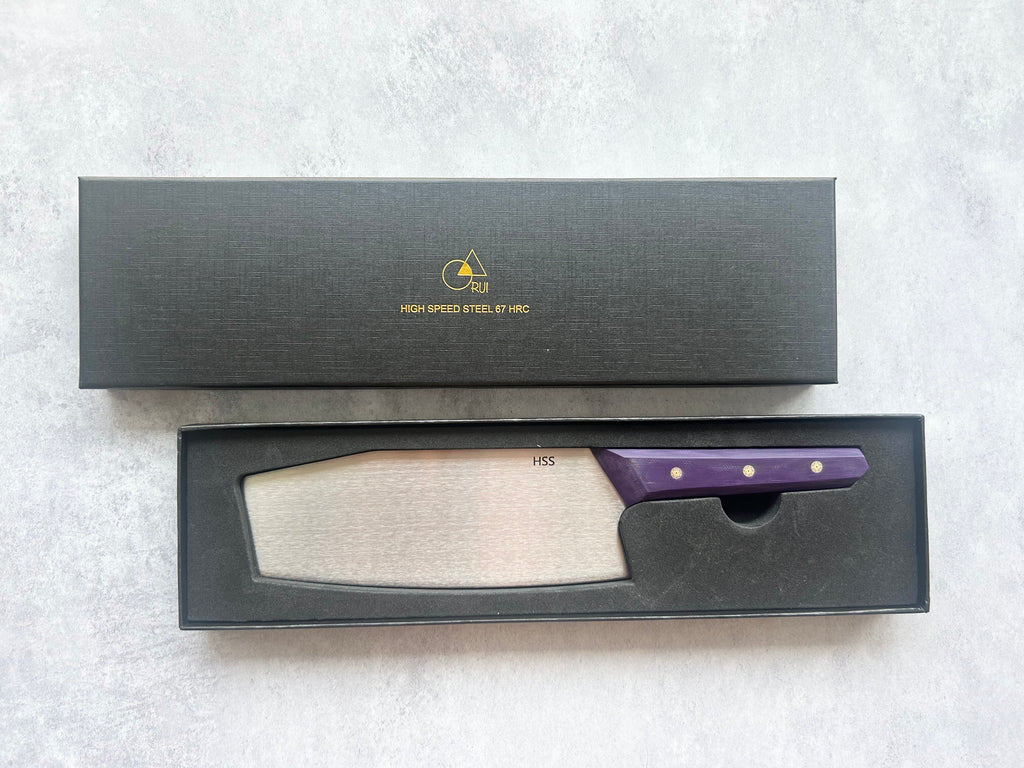 HSS Nakiri 'Grape' Purple G10 Handle FREE SHPPING