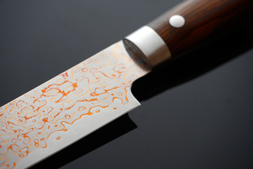"Golden Fall" Copper Damascus Sujihiki 270mm Slicing Knife FREE SHIPPING