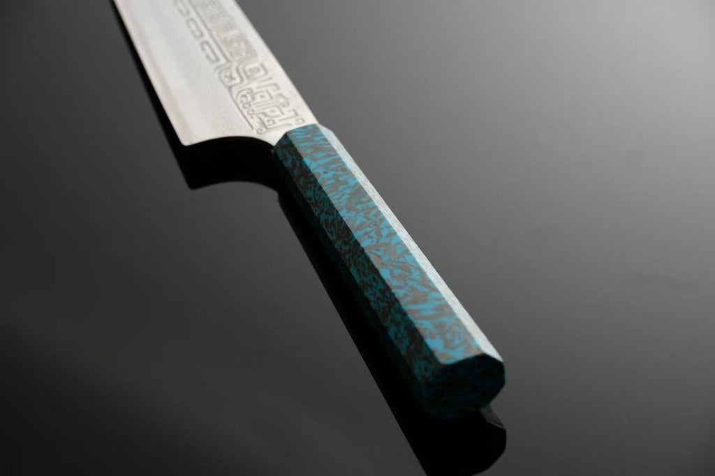 “Azure Serpent" W61F Damascus Gyuto 9inch FREE SHIPPING