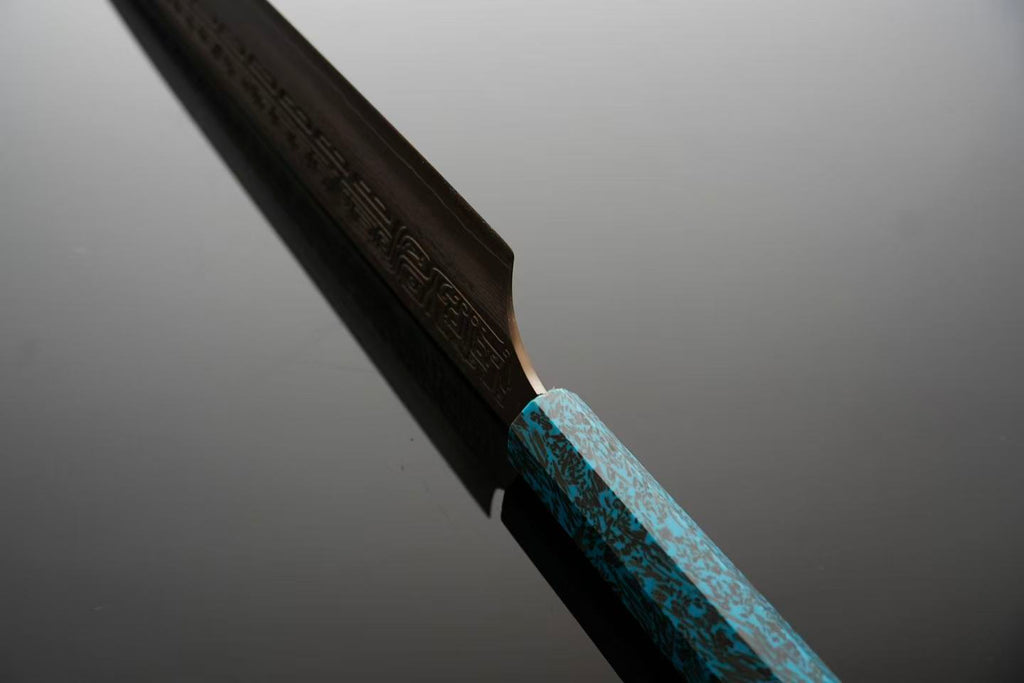 “Azure Serpent" W61F Damascus Gyuto 9inch FREE SHIPPING