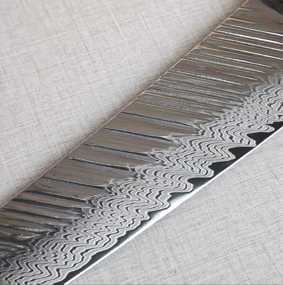"Amur Tiger" 10Cr15Mov Damascus Kiritsuke 9inch FREE SHIPPING